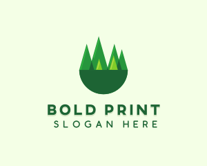 Modern Forest Trees logo design