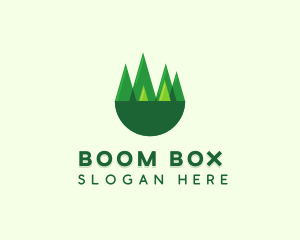 Modern Forest Trees logo design