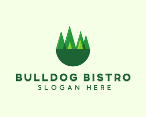 Modern Forest Trees logo design