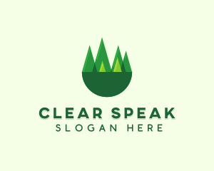 Modern Forest Trees logo design