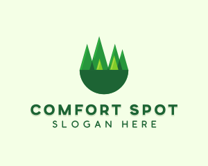 Modern Forest Trees logo design