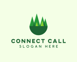 Modern Forest Trees logo design