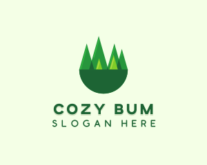 Modern Forest Trees logo design