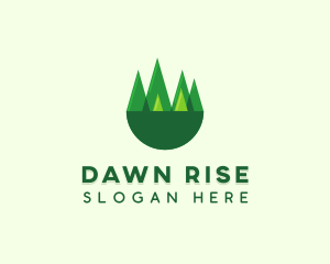 Modern Forest Trees logo design