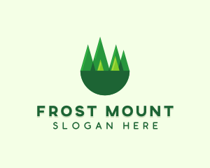 Modern Forest Trees logo design