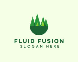 Modern Forest Trees logo design