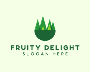 Modern Forest Trees logo design