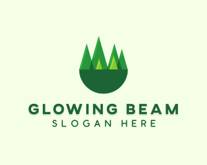 Modern Forest Trees logo design