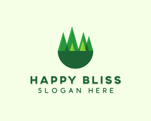 Modern Forest Trees logo design