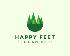 Modern Forest Trees logo design