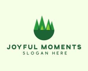 Modern Forest Trees logo design