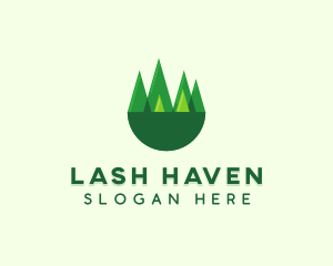 Modern Forest Trees logo design