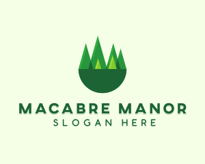 Modern Forest Trees logo design