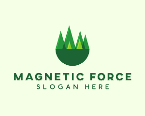 Modern Forest Trees logo design