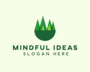 Modern Forest Trees logo design