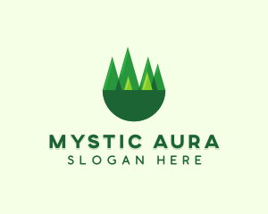 Modern Forest Trees logo design