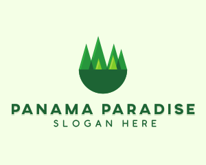 Modern Forest Trees logo design