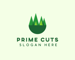 Modern Forest Trees logo design