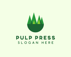 Modern Forest Trees logo design