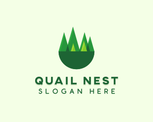 Modern Forest Trees logo design