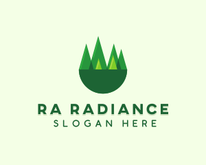 Modern Forest Trees logo design