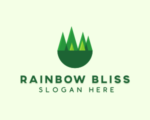 Modern Forest Trees logo design