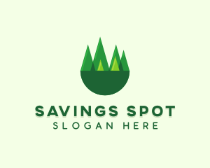 Modern Forest Trees logo design