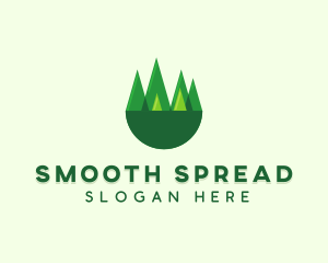 Modern Forest Trees logo design