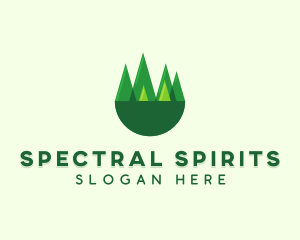 Modern Forest Trees logo design