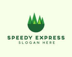 Modern Forest Trees logo design