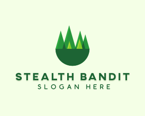 Modern Forest Trees logo design