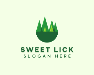 Modern Forest Trees logo design