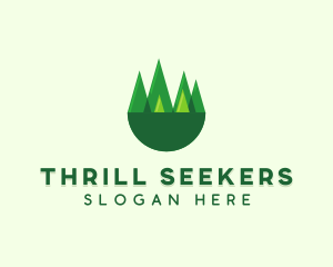 Modern Forest Trees logo design