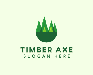 Modern Forest Trees logo design