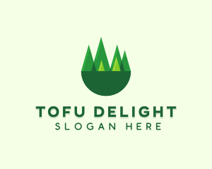 Modern Forest Trees logo design