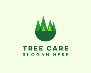 Modern Forest Trees logo design