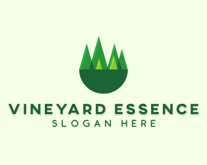 Modern Forest Trees logo design