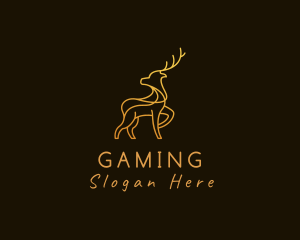 Hunter - Golden Monoline Deer logo design