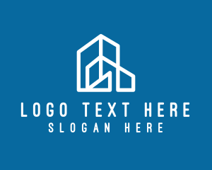 Simple - Building Realty Outline logo design
