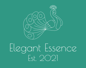 Graceful - Extravagant Bird Tail logo design