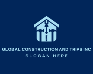 Construction House Tools Logo