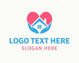Shelter - House  Love Care logo design