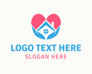 Home Service - House  Love Care logo design