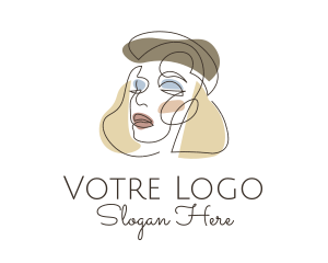 Hair - Monoline French Beauty Model logo design