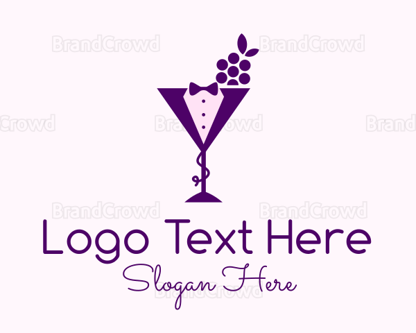 Tuxedo Grape Wine Logo