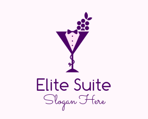 Tuxedo Grape Wine logo design