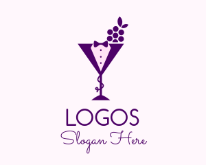 Cocktail - Tuxedo Grape Wine logo design