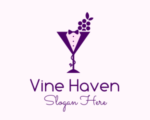 Tuxedo Grape Wine logo design