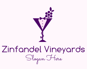 Tuxedo Grape Wine logo design