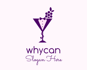 Cocktail - Tuxedo Grape Wine logo design